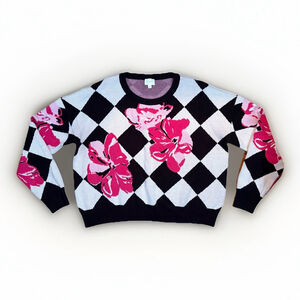 Cyrus Floral Soft Knit Sweater - Large